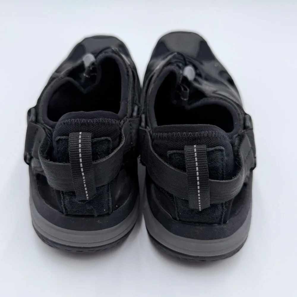 Teva Omnium Leather Fisherman Sandals Mens Black Waterproof Hiking Shoes 1019116